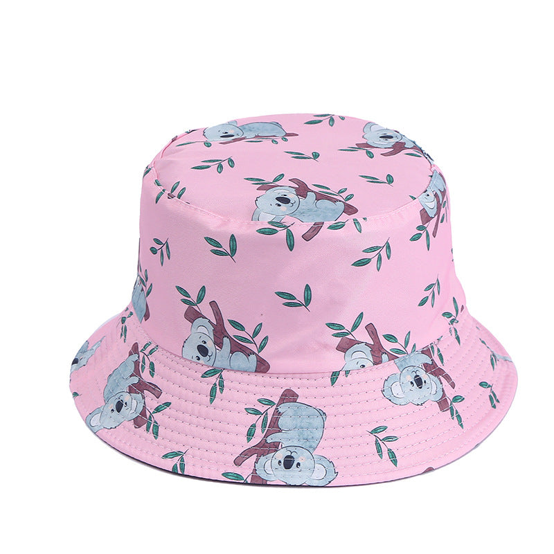 Wholesale Cotton Polyester Cartoon Koala Print Bucket Hat